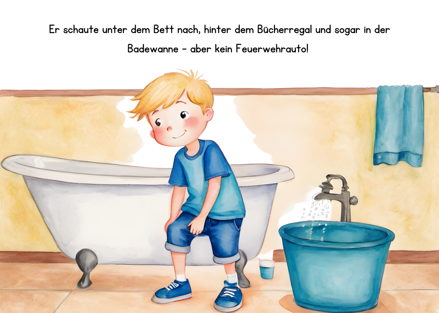 Belas Suche nach dem Feuerwehrauto